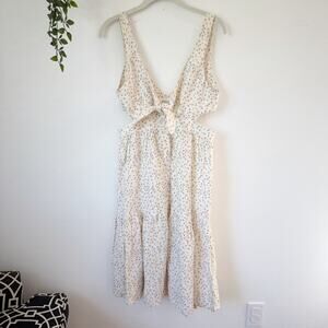 Anthropologie McGuire Cut Out Rose Garden Palizzi Sundress Sz 6